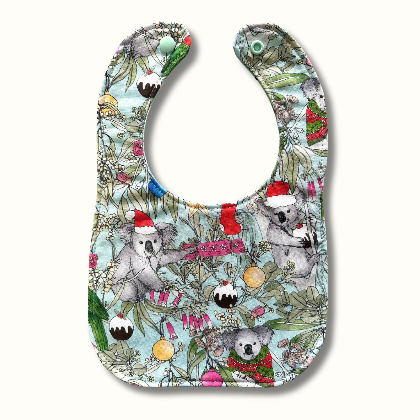 Christmas Baby Bib. Handmade, Soft Cotton, Perfect Baby Gift
