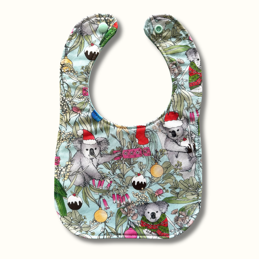 Christmas Baby Bib. Handmade, Soft Cotton, Perfect Baby Gift