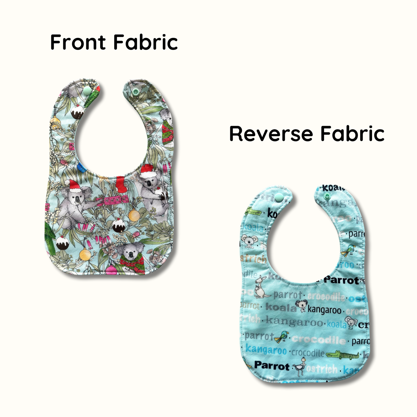 Christmas Baby Bib. Handmade, Soft Cotton, Perfect Baby Gift