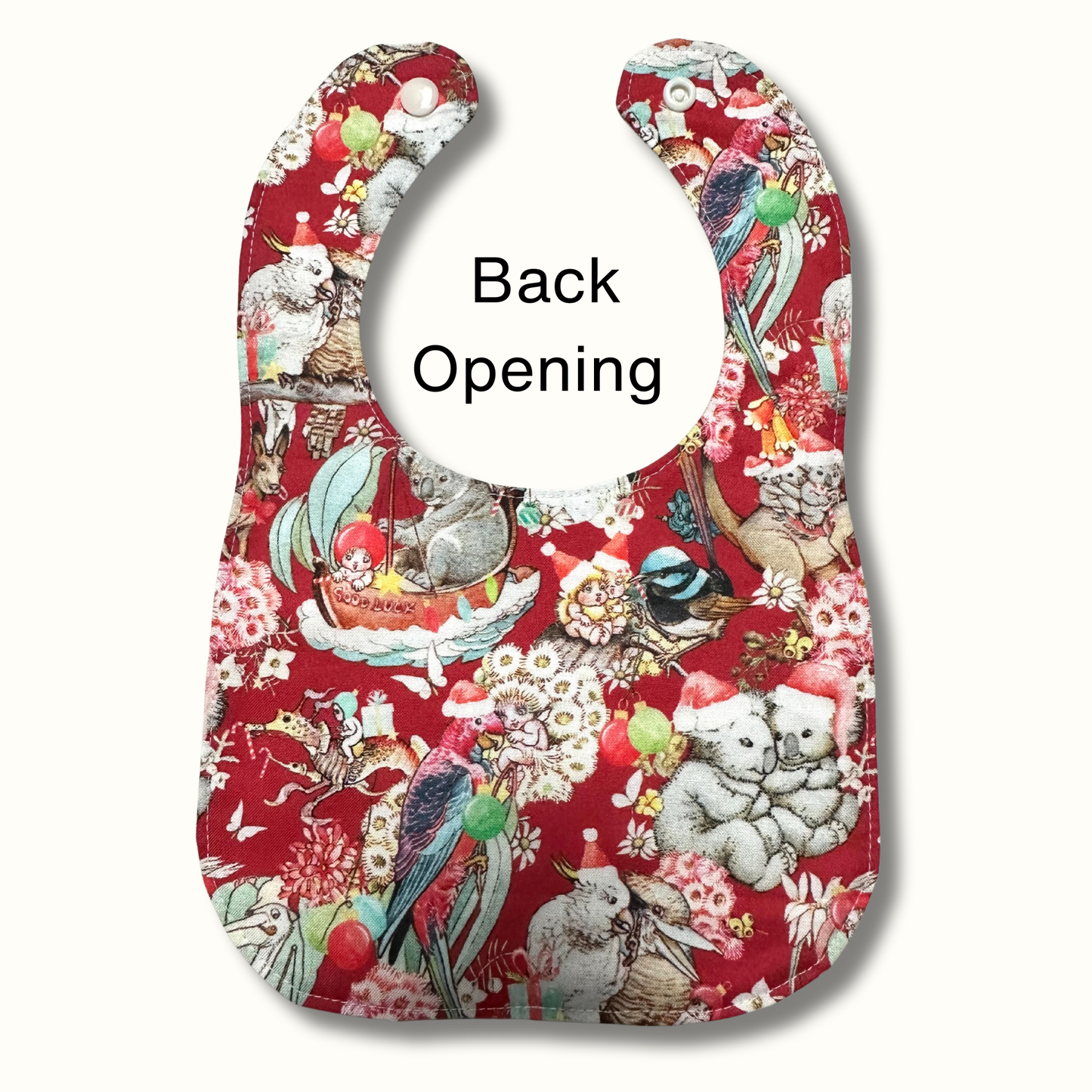 Christmas Baby Bib. Handmade, Soft Cotton, Perfect Baby Gift