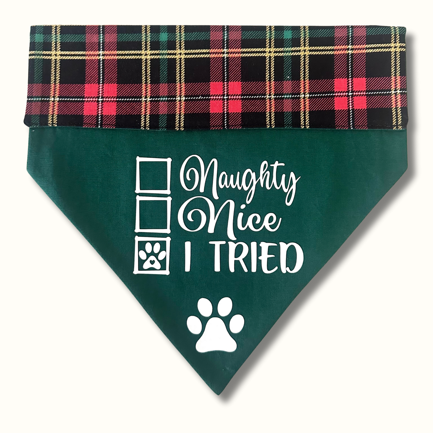 Handmade Christmas Pet Bandanas with Decal