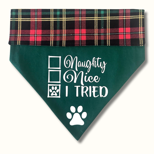 Handmade Christmas Pet Bandanas with Decal