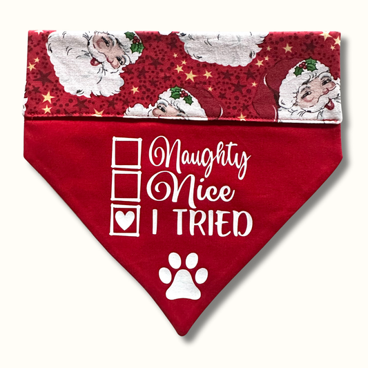 Handmade Christmas Pet Bandanas with Decal