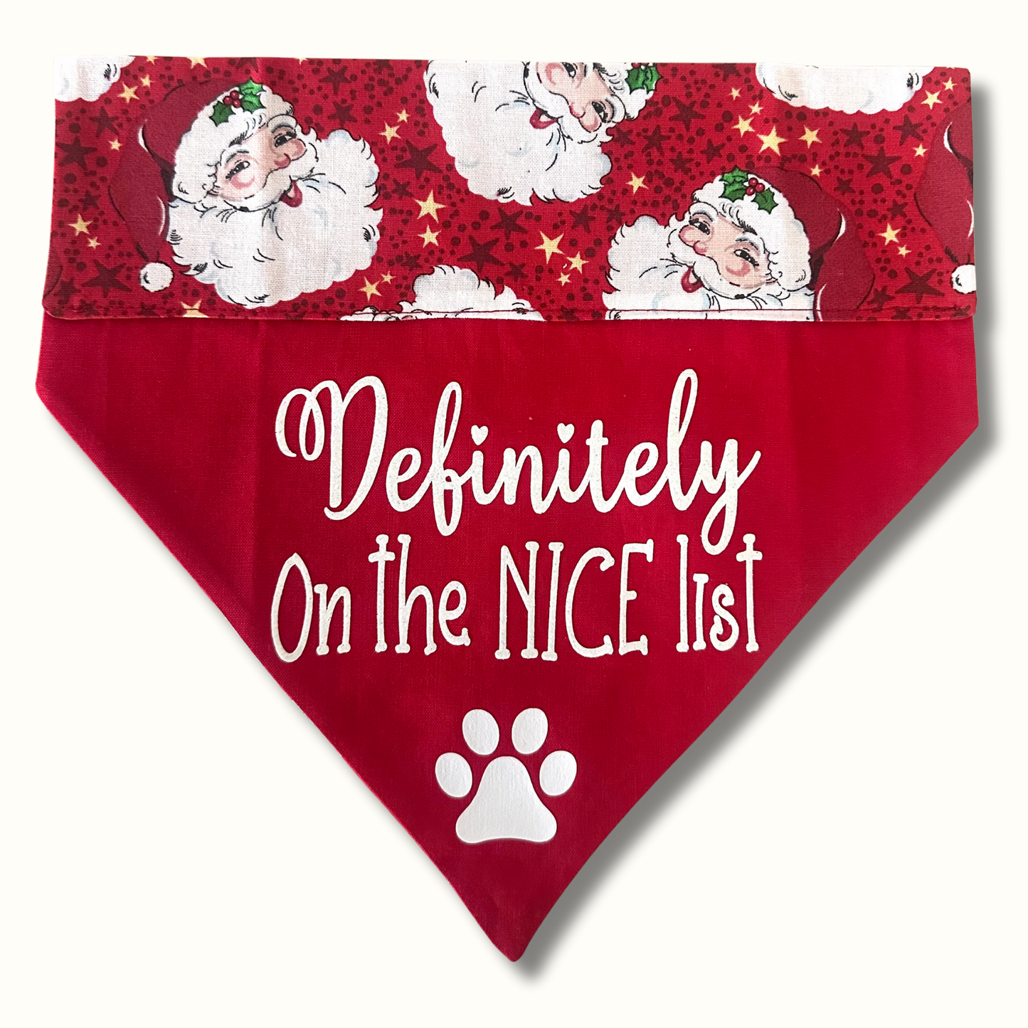 Handmade Christmas Pet Bandanas with Decal