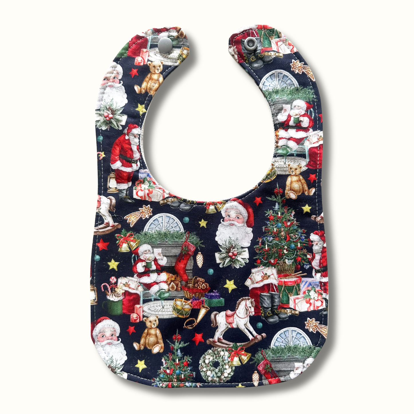 Christmas Baby Bib. Handmade, Soft Cotton, Perfect Baby Gift