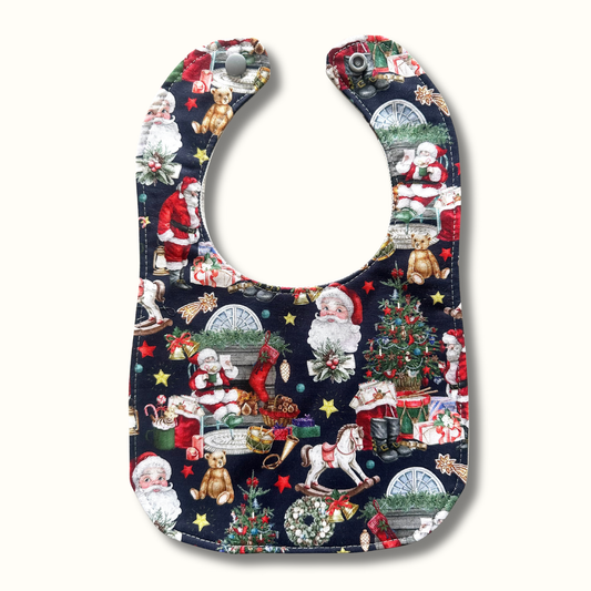 Christmas Baby Bib. Handmade, Soft Cotton, Perfect Baby Gift