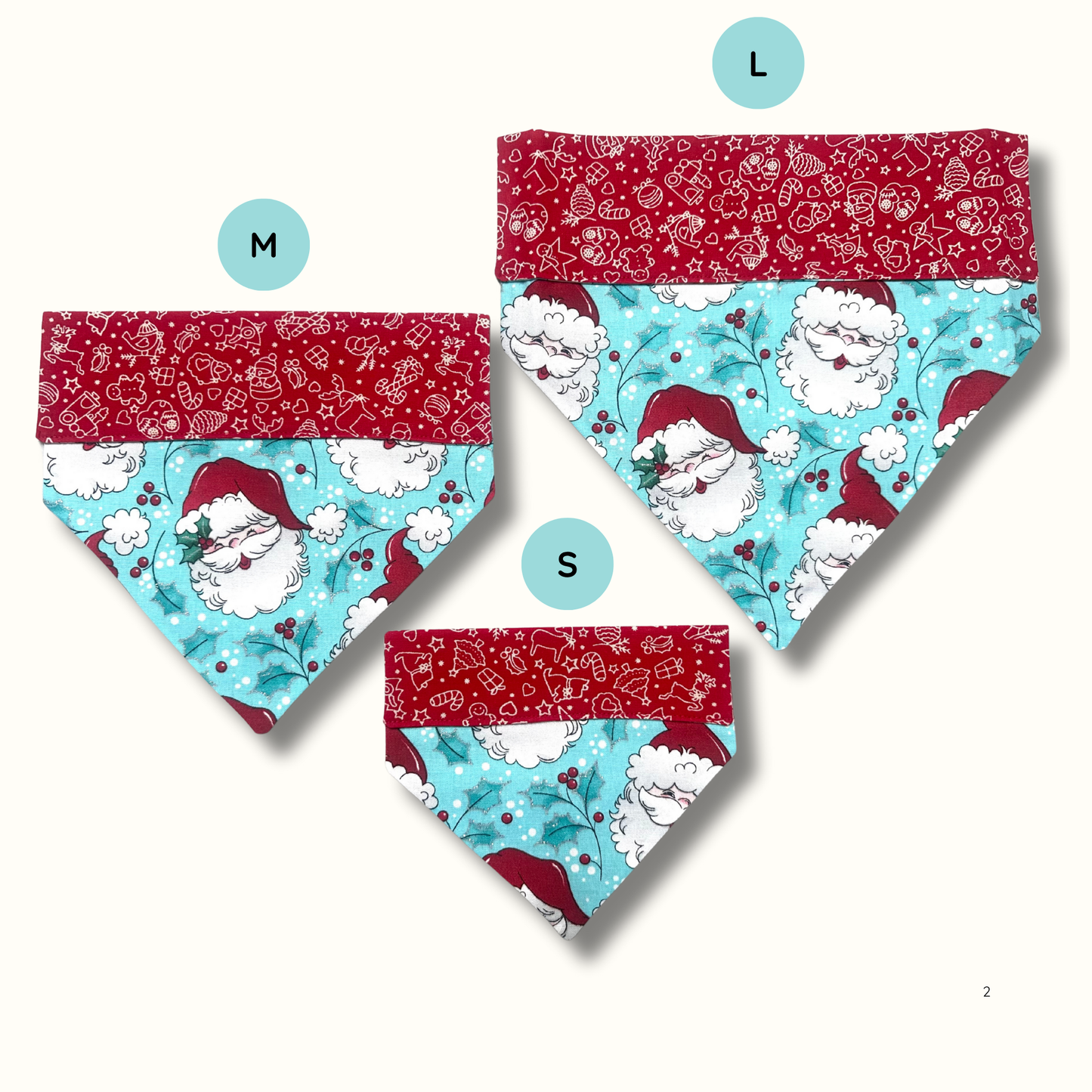 Handmade Christmas Pet Bandanas